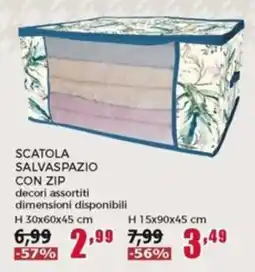 Happy Casa Scatola salvaspazio con zip offerta