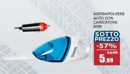 Happy Casa Aspirapolvere auto con caricatore 60W offerta