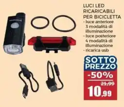 Happy Casa Luci LED ricaricabili per bicicletta offerta