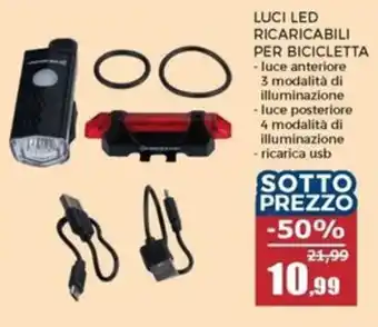 Happy Casa Luci LED ricaricabili per bicicletta offerta