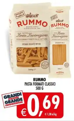 Deco Supermercati Rummo pasta formati classici offerta