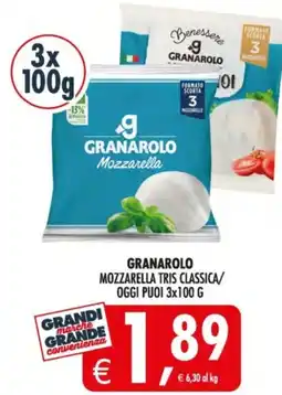Deco Supermercati Granarolo mozzarella tris classica/ oggi puoi offerta