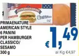 DEM Primaenature american style 6 panini per hamburger classico/ sesamo offerta