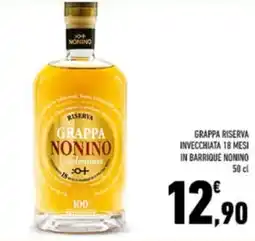 Conad Grappa riserva invecchiata 18 mesi in barrique nonino offerta