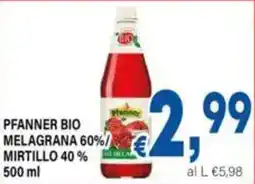 DEM Pfanner bio melagrana 60% /mirtillo 40% offerta