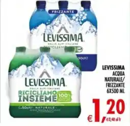 Deco Supermercati Levissima acqua naturale/ frizzante offerta