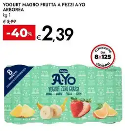 Bennet Yogurt magro frutta a pezzi a-yo ARBOREA offerta