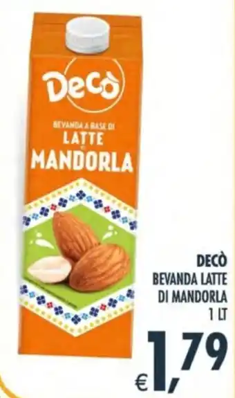 Deco Supermercati Decò bevanda latte di mandorla offerta