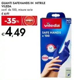 Bennet Guanti safehands in nitrile VILEDA offerta