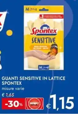 Bennet Guanti sensitive in lattice SPONTEX offerta