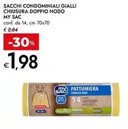 Bennet Sacchi condominiali gialli chiusura doppio nodo MY SAC offerta