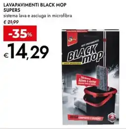 Bennet Lavapavimenti black mop SUPER5 offerta