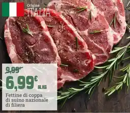 Banco Fresco Fettine di coppa di suino nazionale di filiera offerta