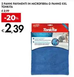 Bennet 2 panni pavimenti in microfibra o panno XXL TONKITA offerta
