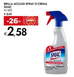Bennet Brilla acciaio spray o crema SMAC offerta