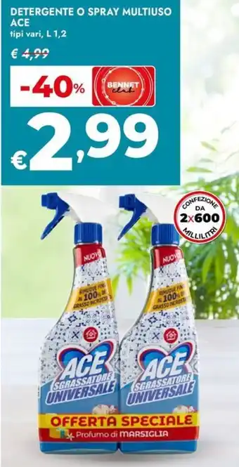 Bennet Detergente o spray multiuso ACE offerta