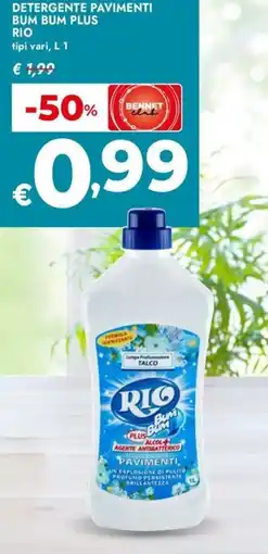 Bennet Detergente pavimenti bum bum plus RIO offerta