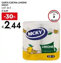 Bennet Carta cucina limone NICKY offerta