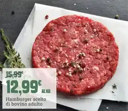 Banco Fresco Hamburger scelto di bovino adulto offerta