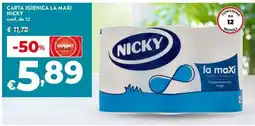Bennet Carta igienica la maxi NICKY offerta