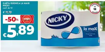 Bennet Carta igienica la maxi NICKY offerta