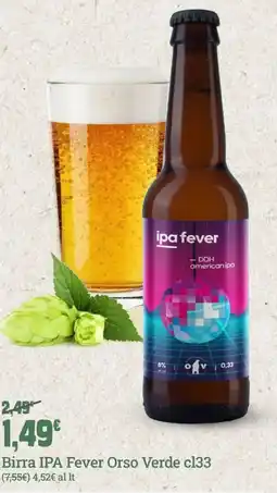 Banco Fresco Birra IPA Fever Orso Verde offerta