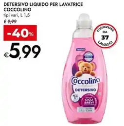 Bennet Detersivo liquido per lavatrice COCCOLINO offerta