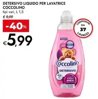 Bennet Detersivo liquido per lavatrice COCCOLINO offerta