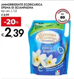 Bennet Ammorbidente ecoricarica SPUMA DI SCIAMPAGNA offerta