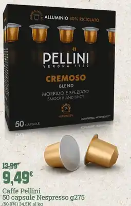 Banco Fresco Caffe Pellini 50 capsule Nespresso offerta