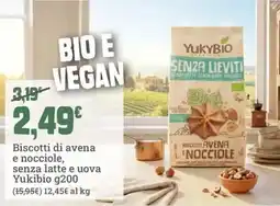 Banco Fresco Biscotti di avena e nocciole, senza latte e uova Yukibio offerta