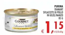 Deco Supermercati Purina diamant sfilaccetti di pollo in gelee/manzo offerta