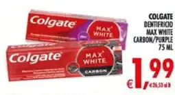 Deco Supermercati Colgate dentifricio max white carbon/purple offerta