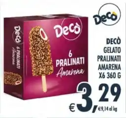 Deco Supermercati Decò gelato pralinati amarena x6 offerta