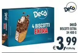 Deco Supermercati Decò biscotti extra x4 offerta