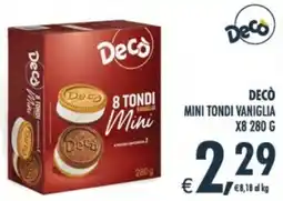 Deco Supermercati Decò mini tondi vaniglia x8 offerta