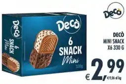 Deco Supermercati Decò mini snack x6 offerta