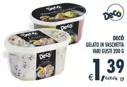 Deco Supermercati Decò gelato in vaschetta offerta