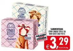 Deco Supermercati Sammontana cono cinque stelle x6 offerta