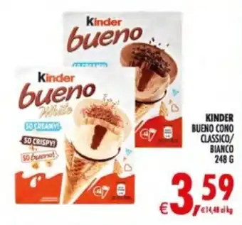 Deco Supermercati Kinder bueno cono classico/ bianco offerta
