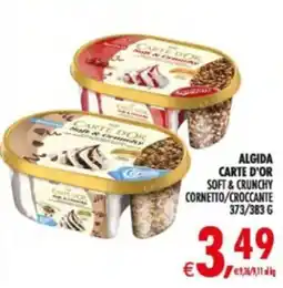 Deco Supermercati Algida carte d'or soft & crunchy cornetto/croccante offerta