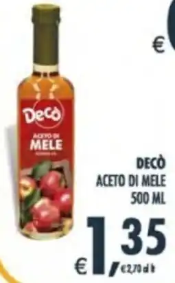 Deco Supermercati Decò aceto di mele offerta