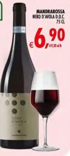 Deco Supermercati Mandrarossa nero d'avola D.O.C. offerta