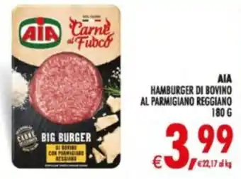 Deco Supermercati Aia hamburger di bovino al parmigiano reggiano offerta