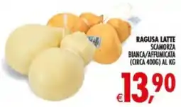 Deco Supermercati Ragusa latte scamorza bianca/affumicata (circa 400g) al kg offerta