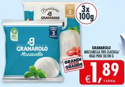 Deco Supermercati Granarolo mozzarella tris classica/ oggi puoi offerta