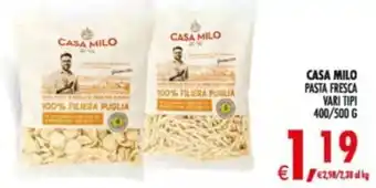 Deco Supermercati Casa milo pasta fresca offerta