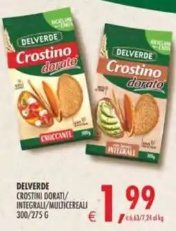 Deco Supermercati Delverde crostini dorati integrali/multicereali offerta