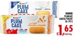 Deco Supermercati Kinder plumcake carota yogurt x6 offerta