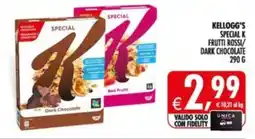 Deco Supermercati Kellogg's special k frutti rossi/ dark chocolate offerta